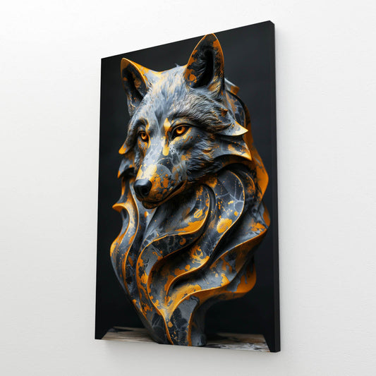 3D Carved Wolf Wall Art