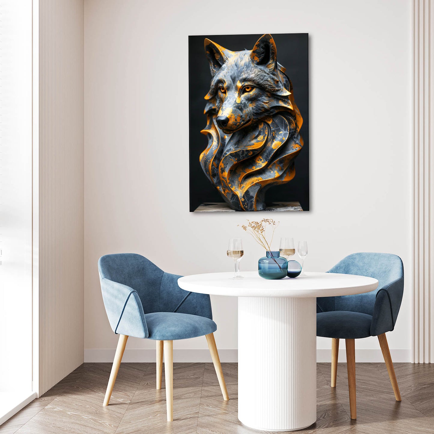 3D Carved Wolf Wall Art