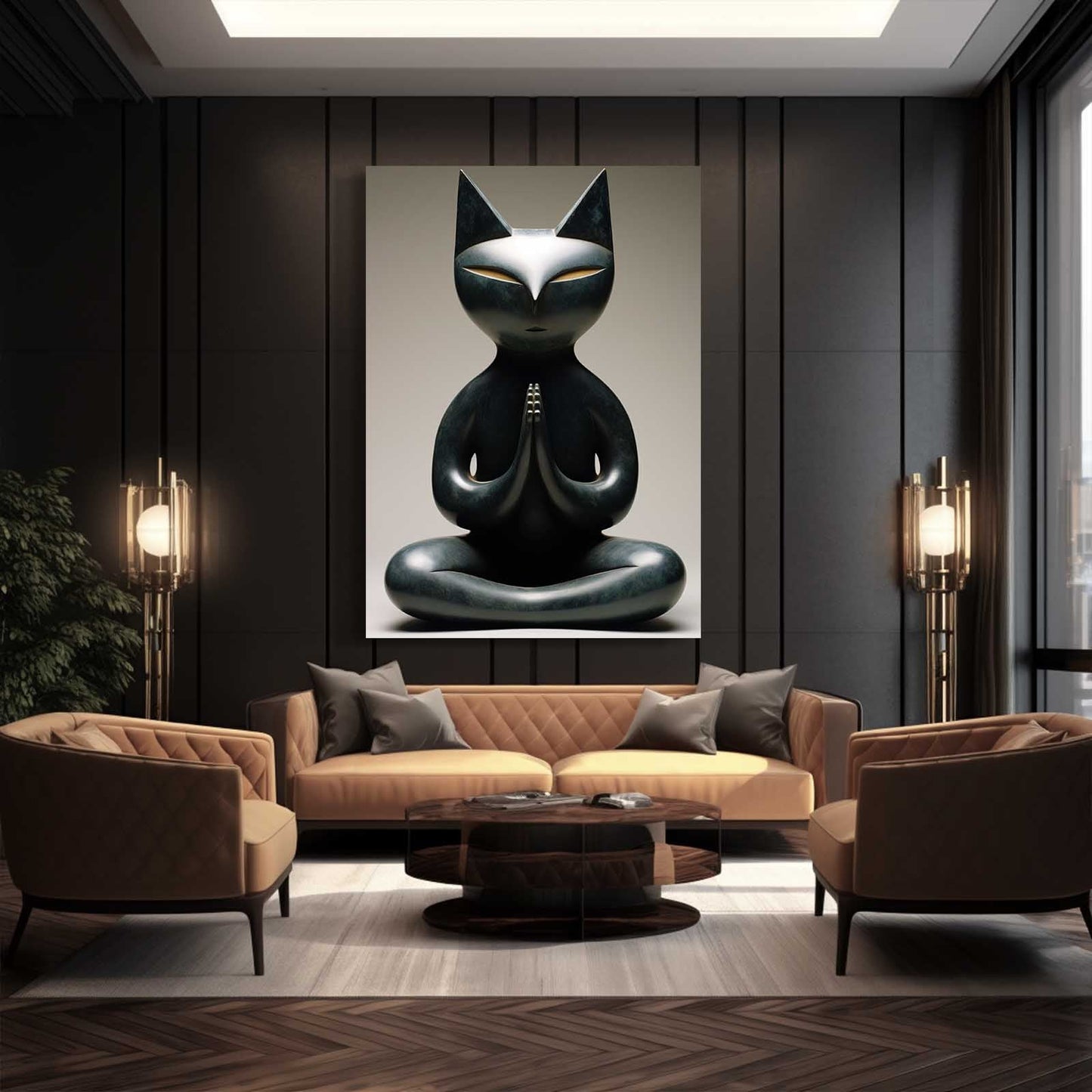 3D Cat Wall Art