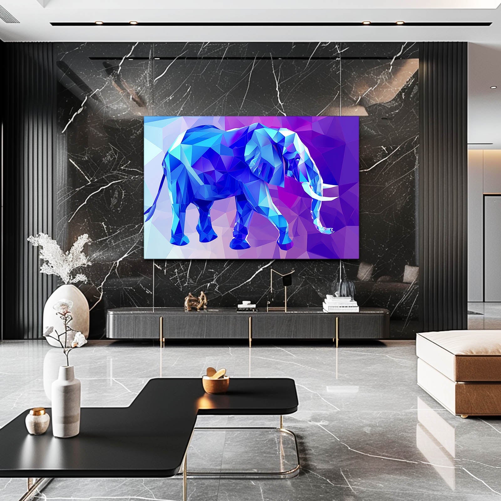 3D Elephant Wall Art