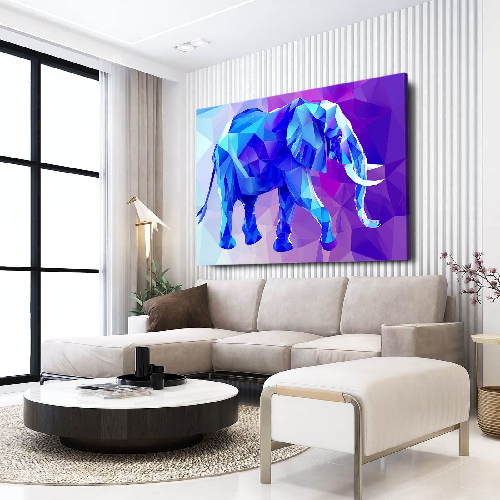 3D Elephant Wall Art
