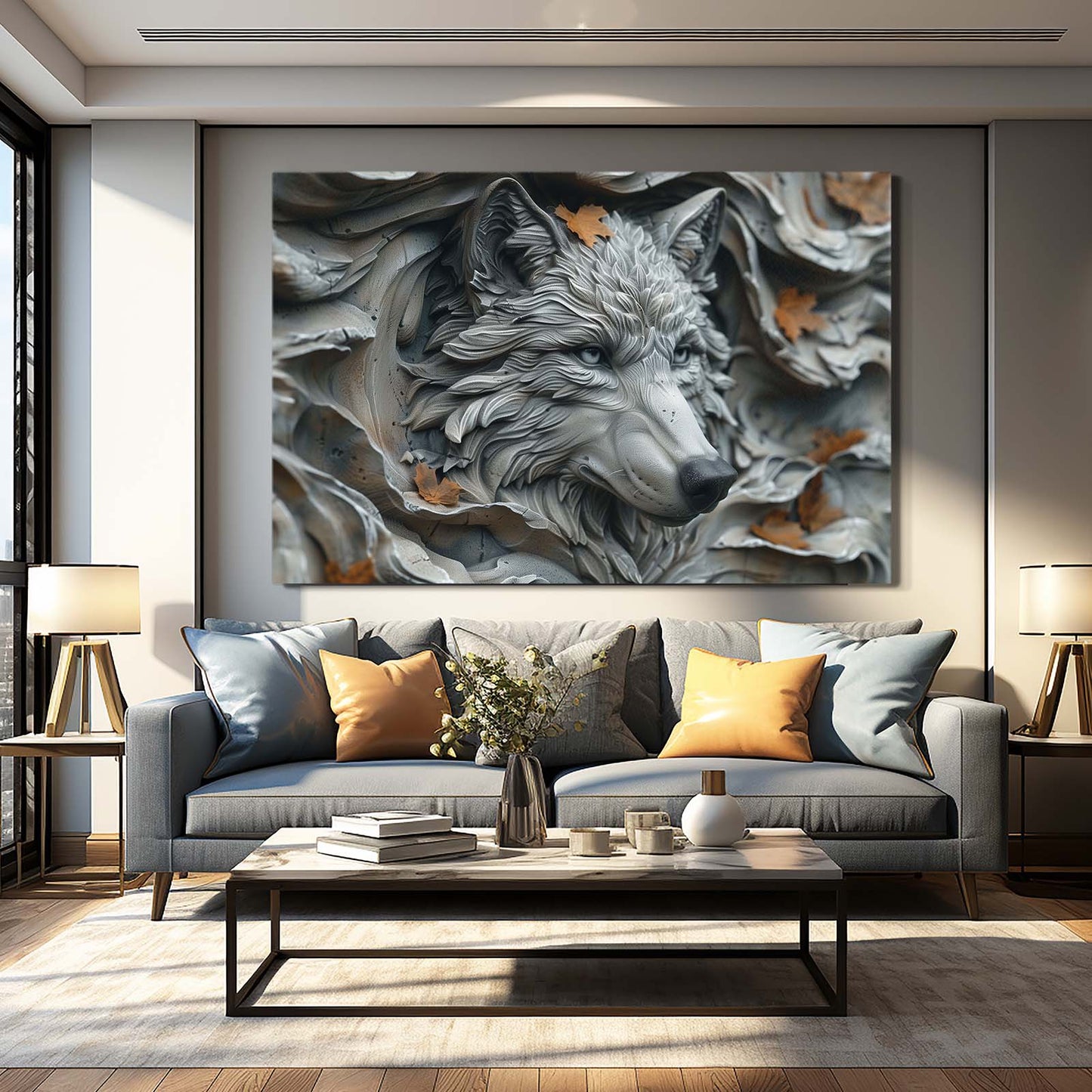 3D Wolf Wall Art