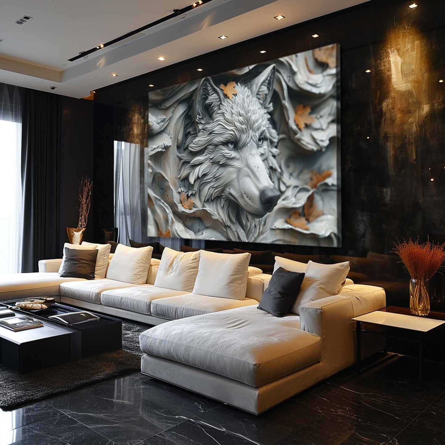 3D Wolf Wall Art