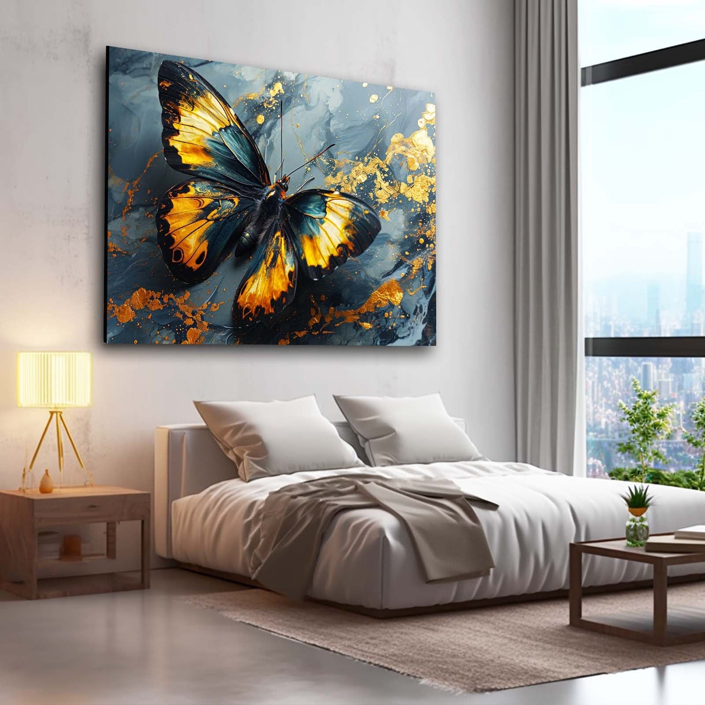 Black And Gold Butterfly Wall Art