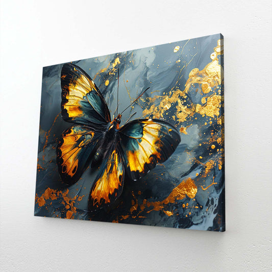 Black And Gold Butterfly Wall Art