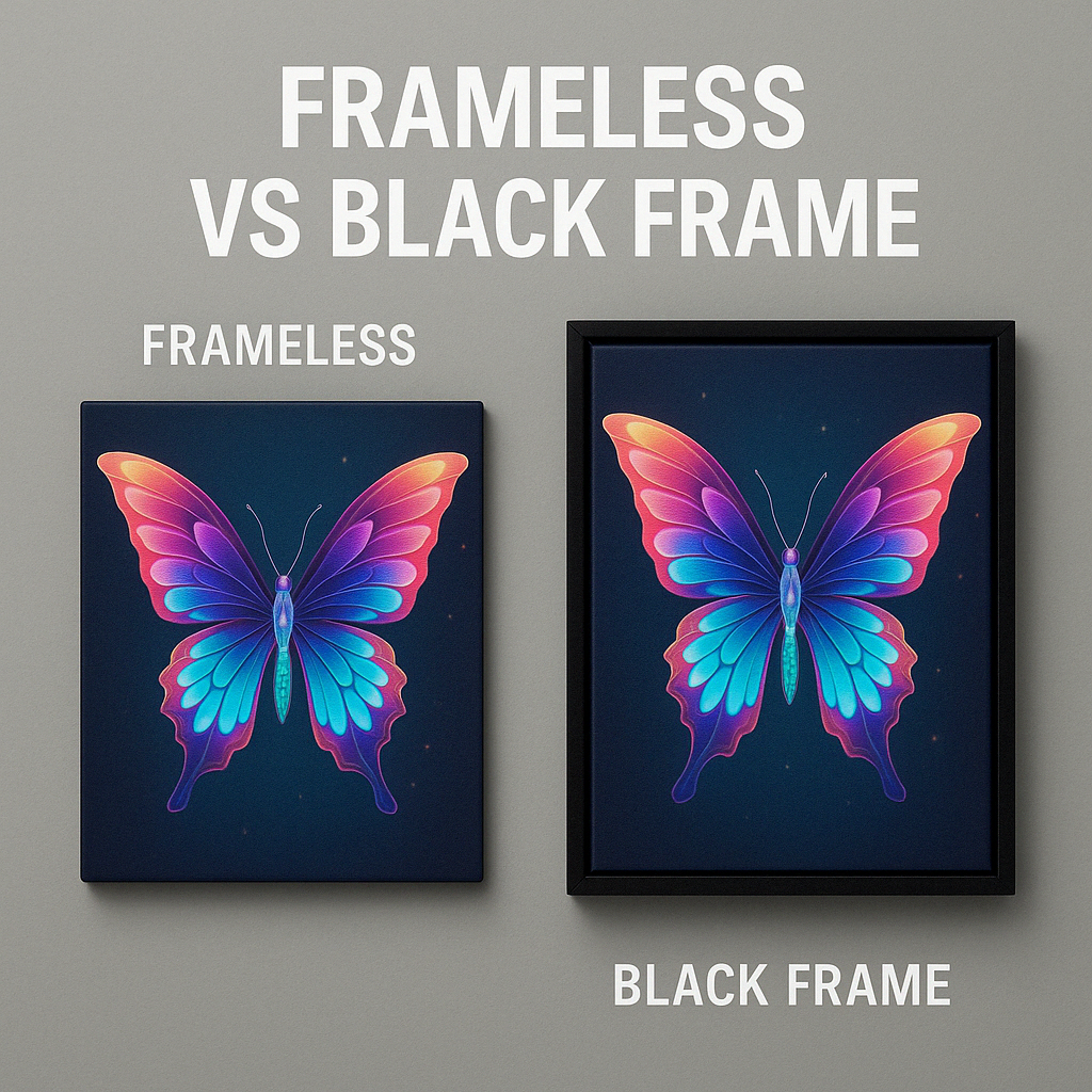 frameless vs black frame