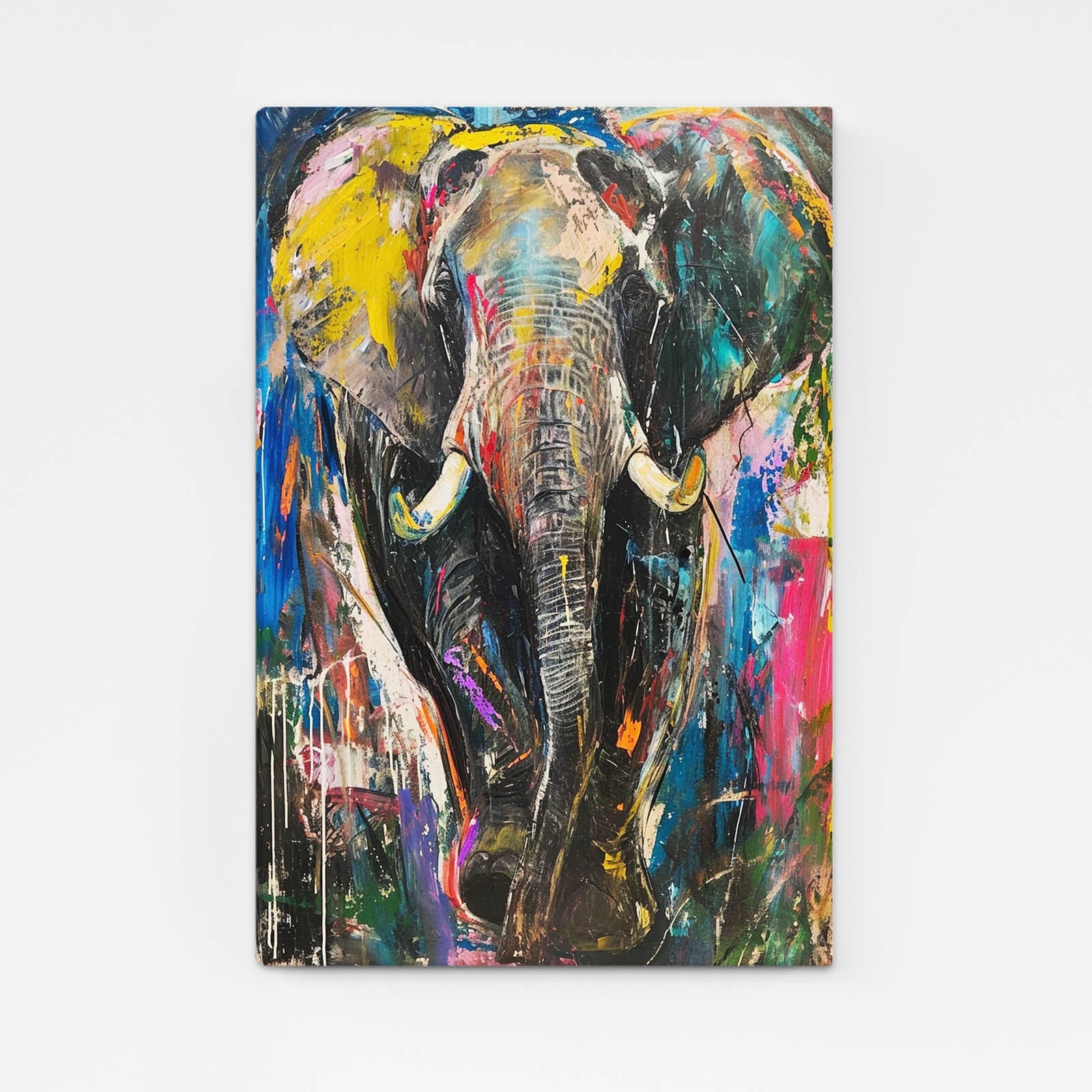 Abstract Expressionist Elephant Art