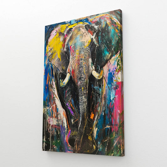 Abstract Expressionist Elephant Art