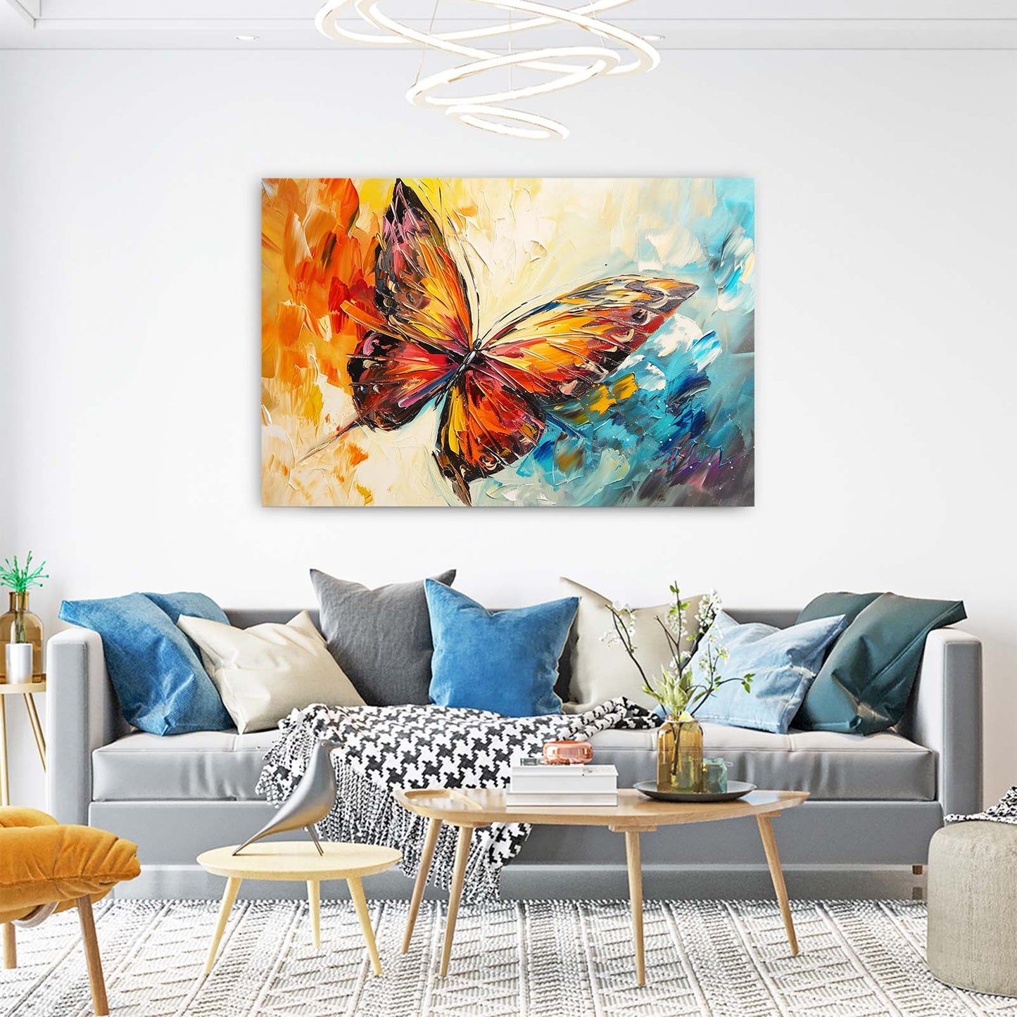 Abstract Firefly Butterfly Wall Art