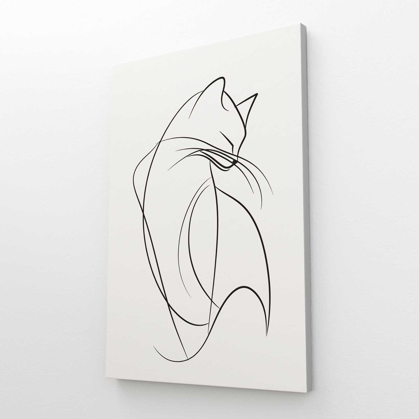 Abstract Line Cat Wall Art