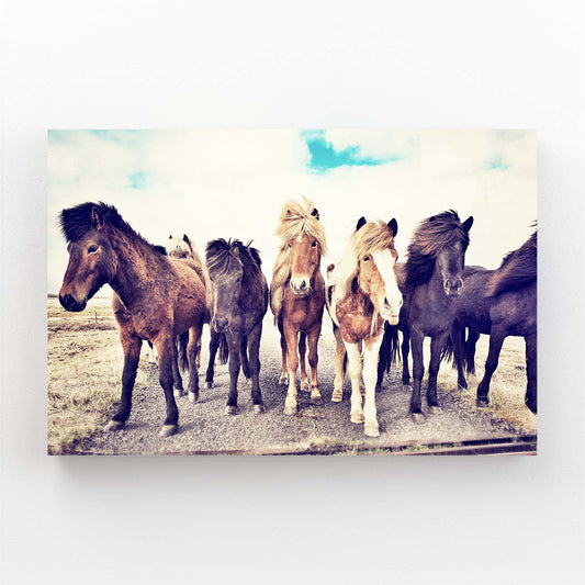 Activity Horse Canvas Art — classic canvas print, angled canvas view on white background