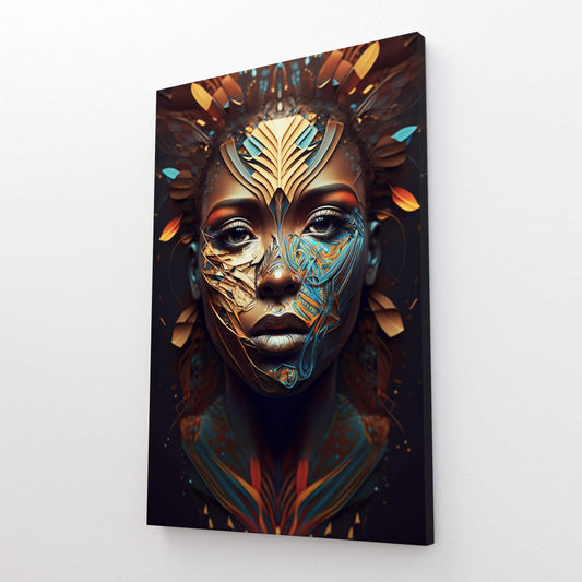 African Celestial Mask Wall Art