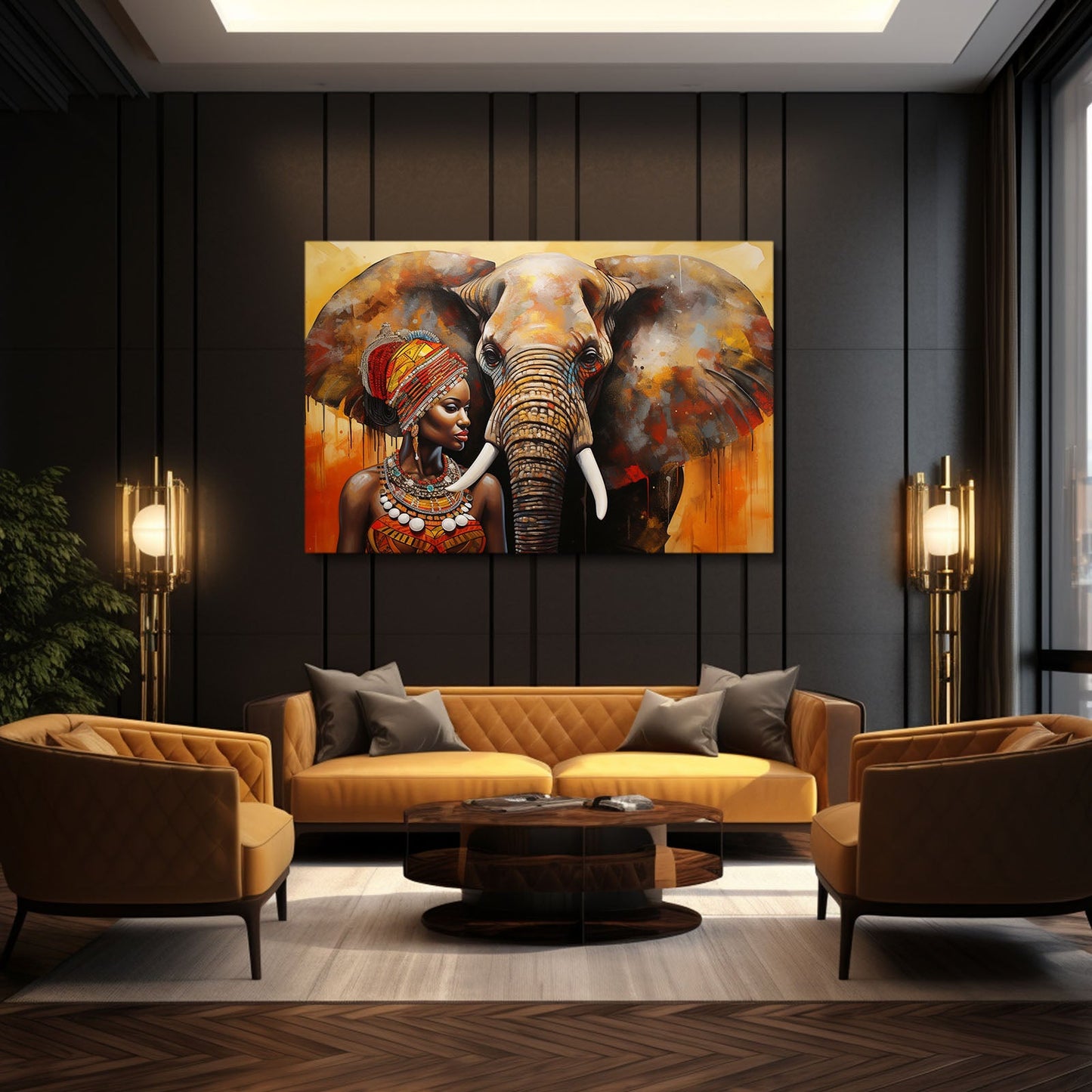 African Elephant Wall Art