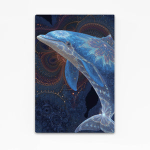 Amber Mandala Dolphin Art