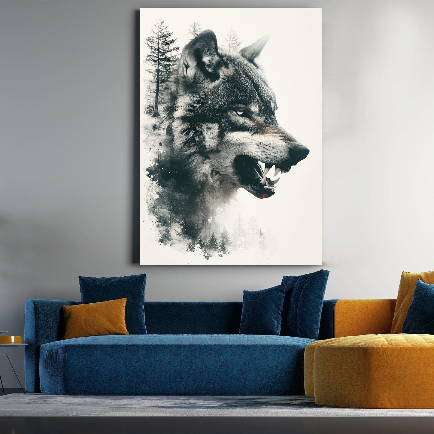 Angry Wolf Wall Art
