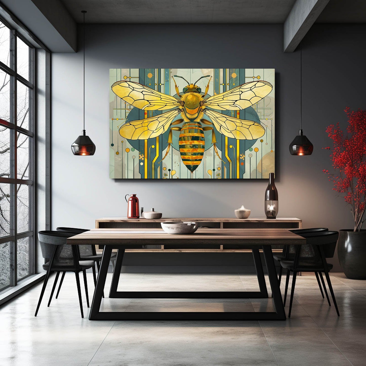 Art Deco Bee Art