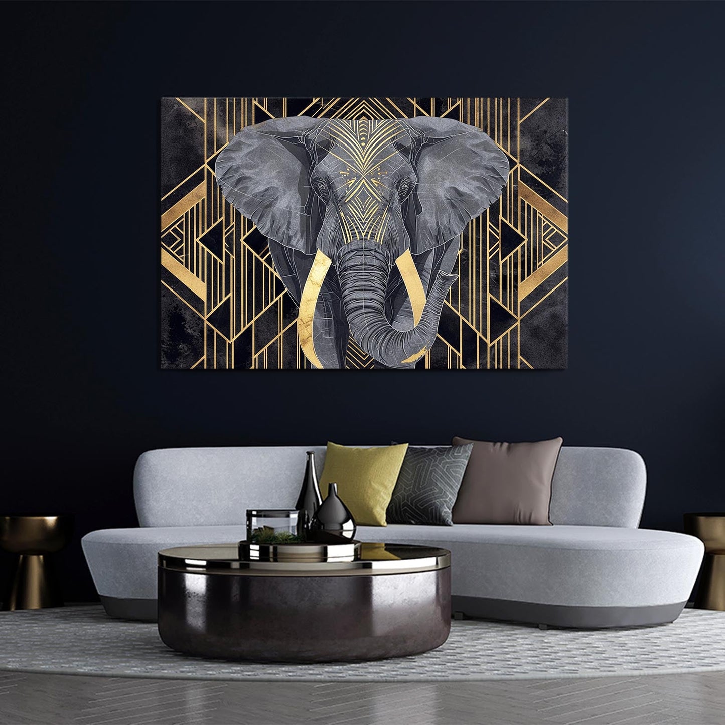 Art Deco Elephant Wall Art