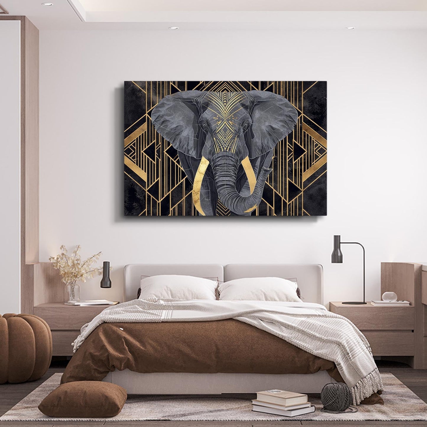 Art Deco Elephant Wall Art