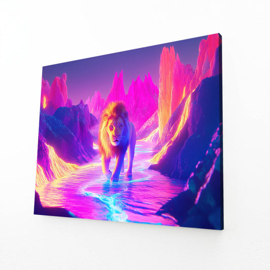 Aurora Path Lion Wall Art