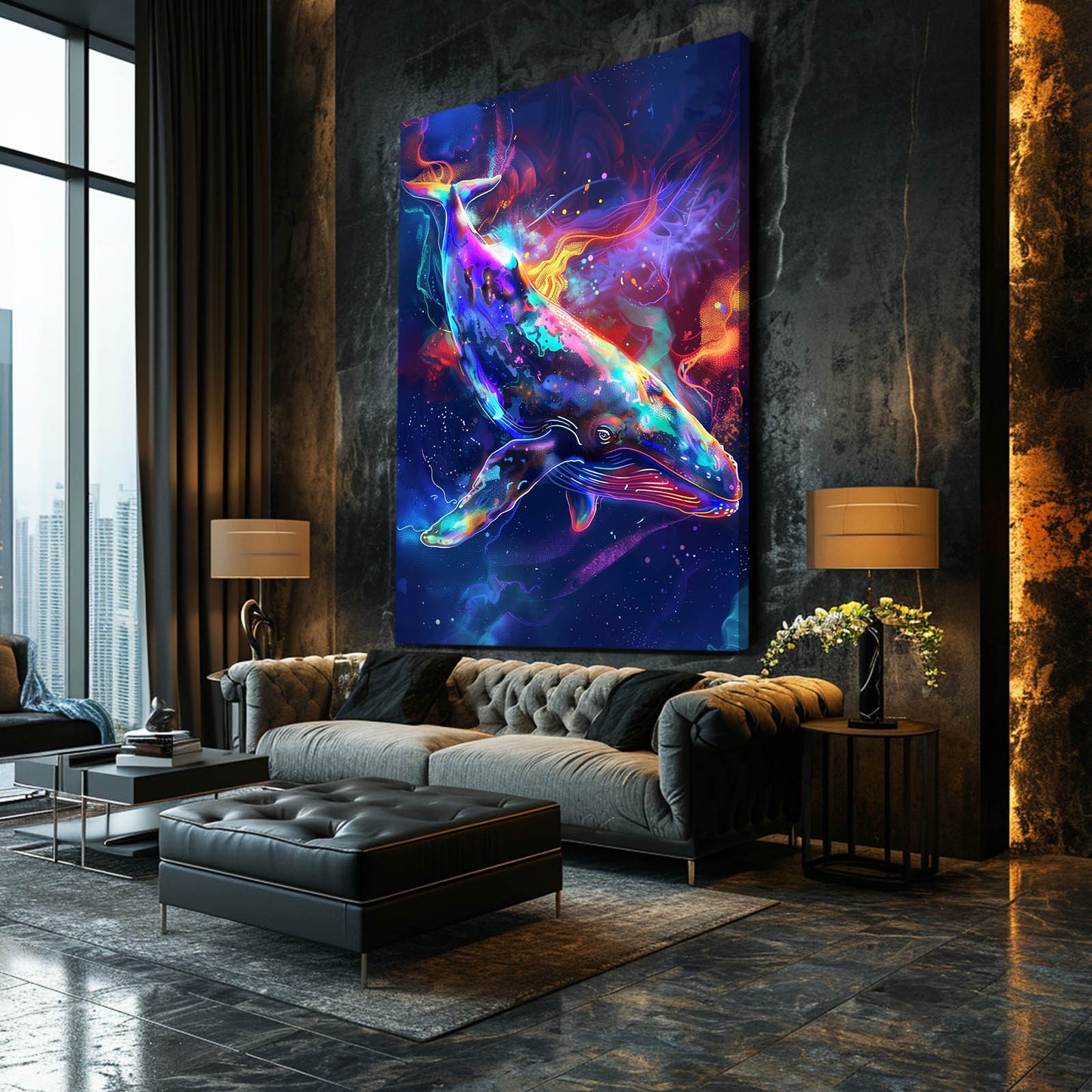 Aurora Pulse Whale Art