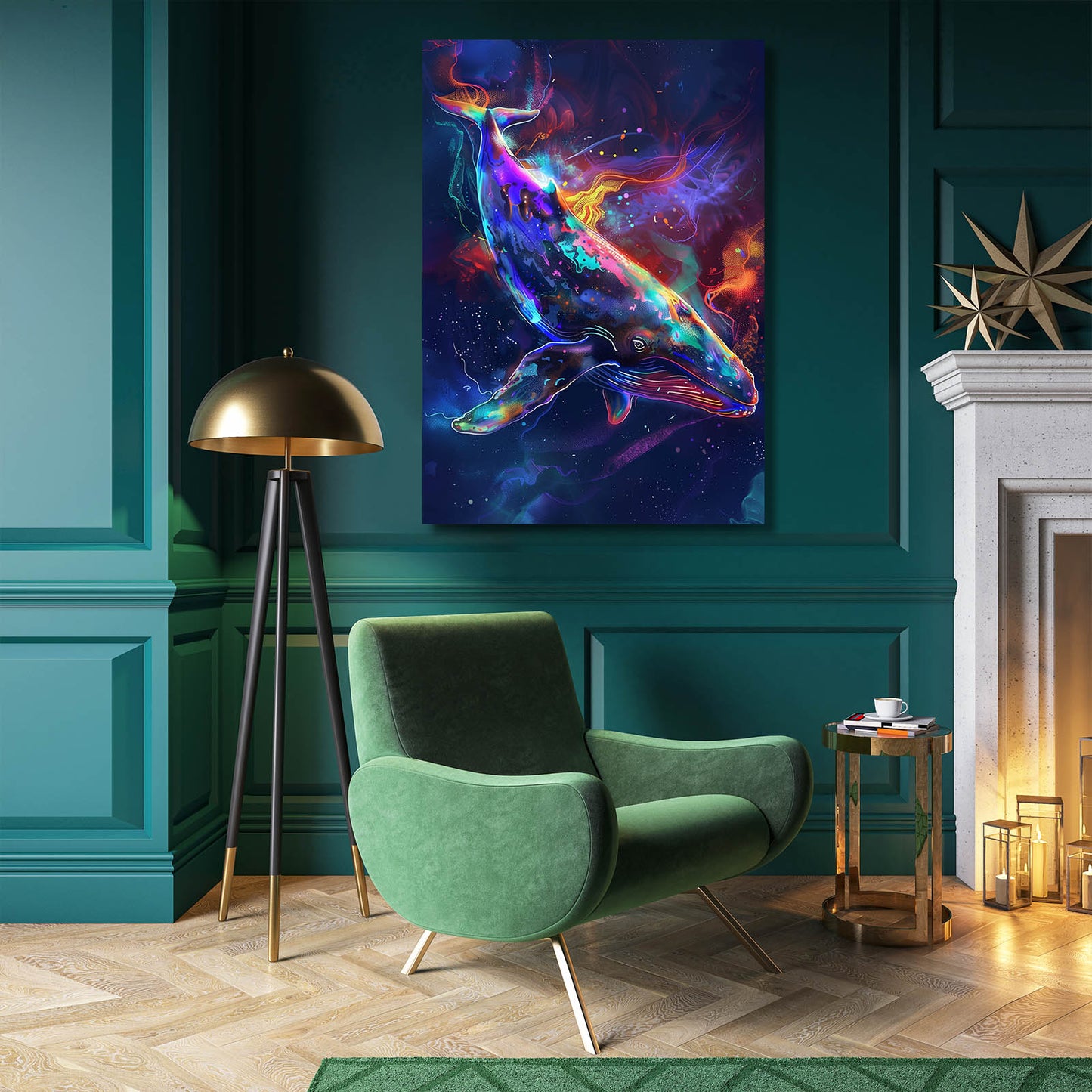 Aurora Pulse Whale Art