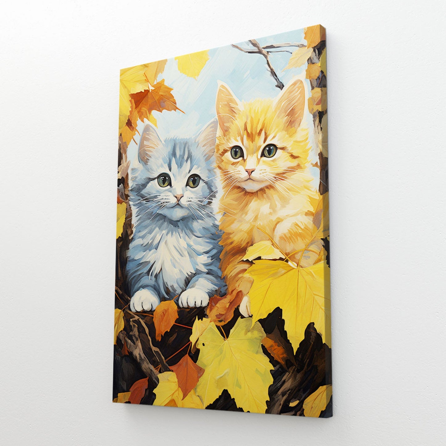 Autumn Companions Cat Wall Art