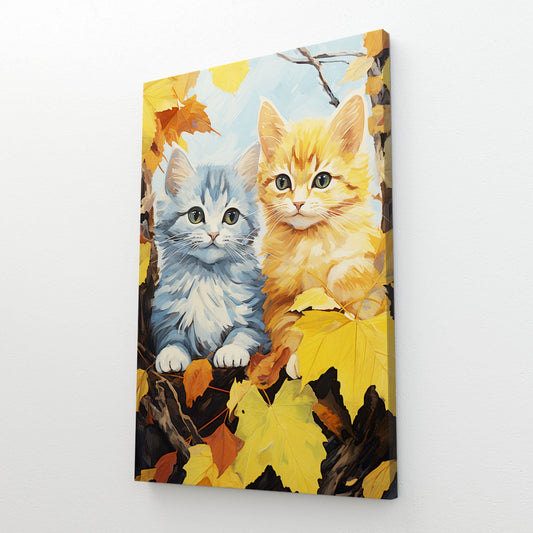 Autumn Companions Cat Wall Art
