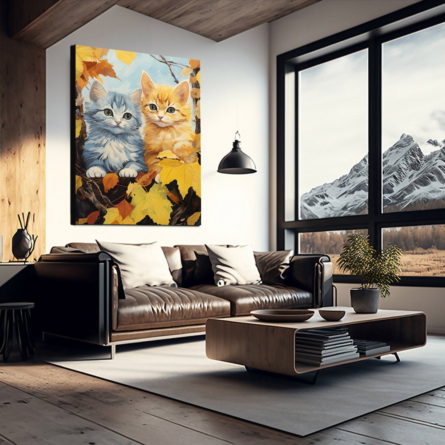 Autumn Companions Cat Wall Art