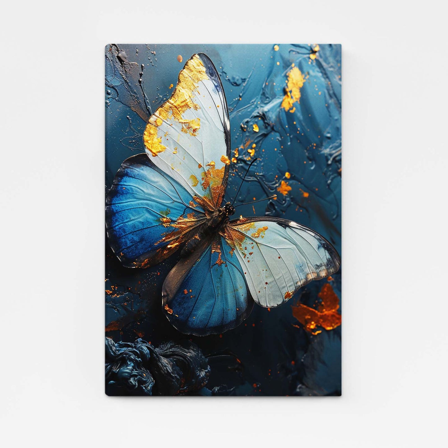 Azure Gilded Butterfly Wall Art