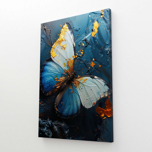 Azure Gilded Butterfly Wall Art