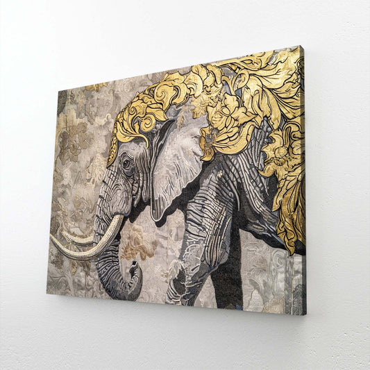 Baroque Floral Elephant Wall Art