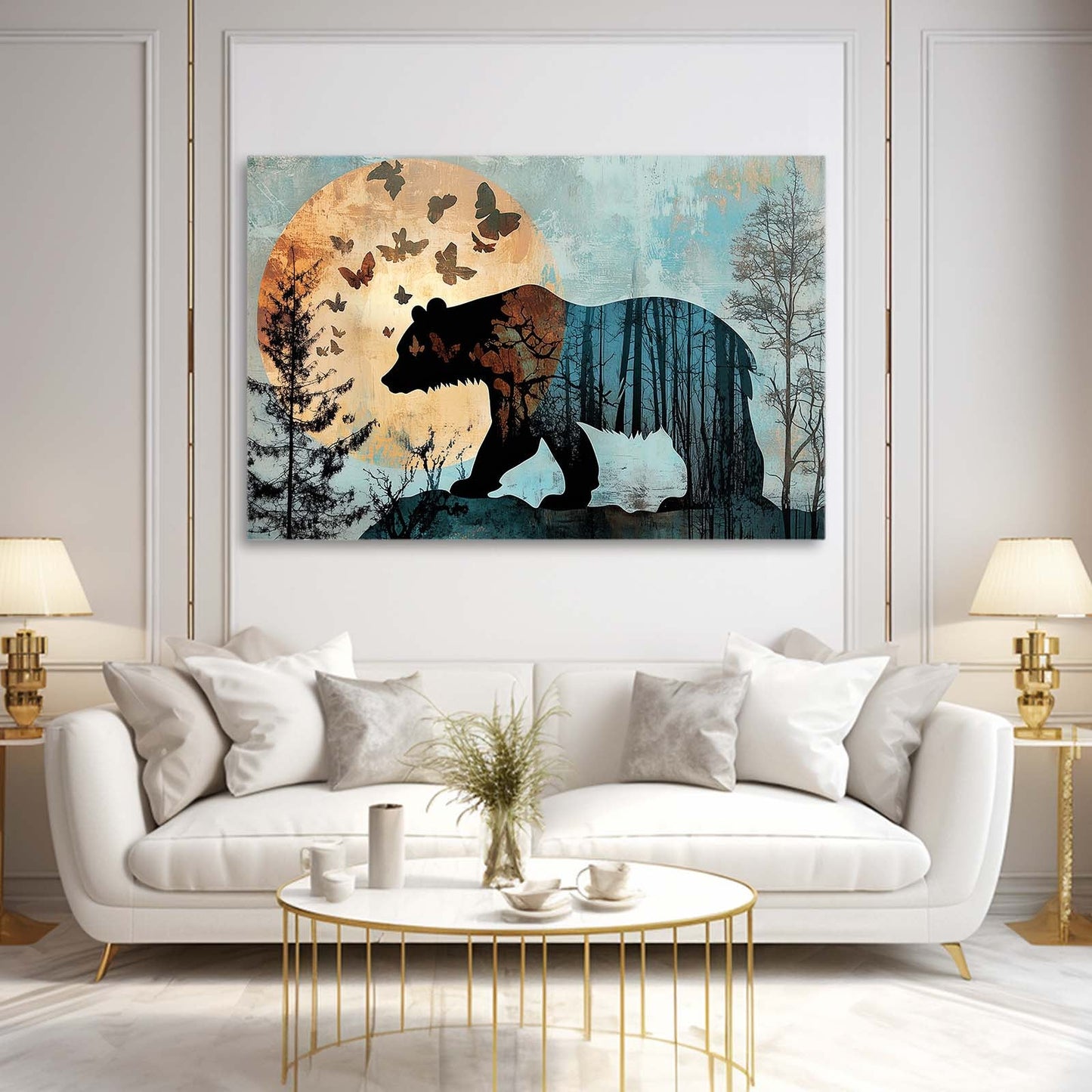 Bear And Butterfly Art