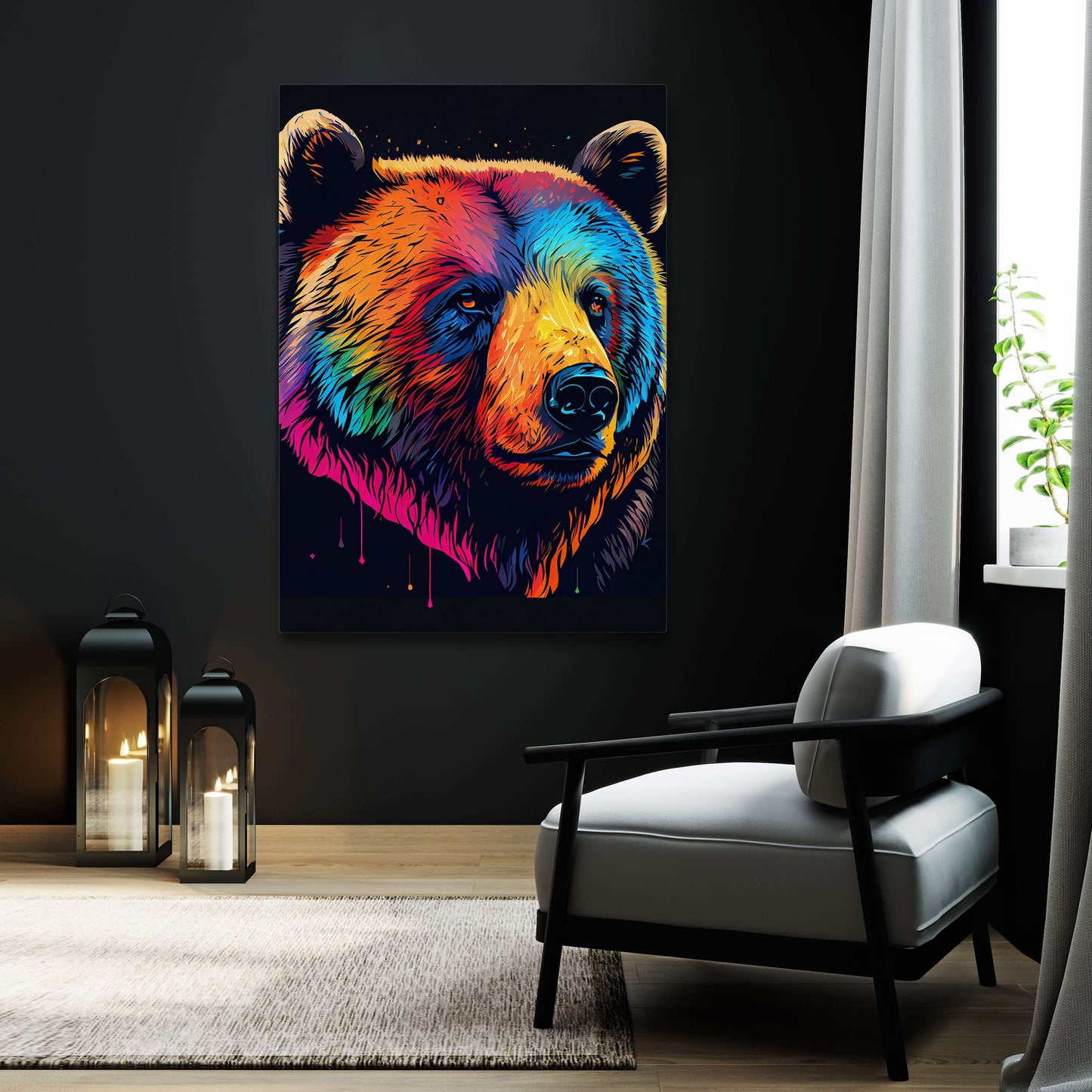 Colorful Bear Art