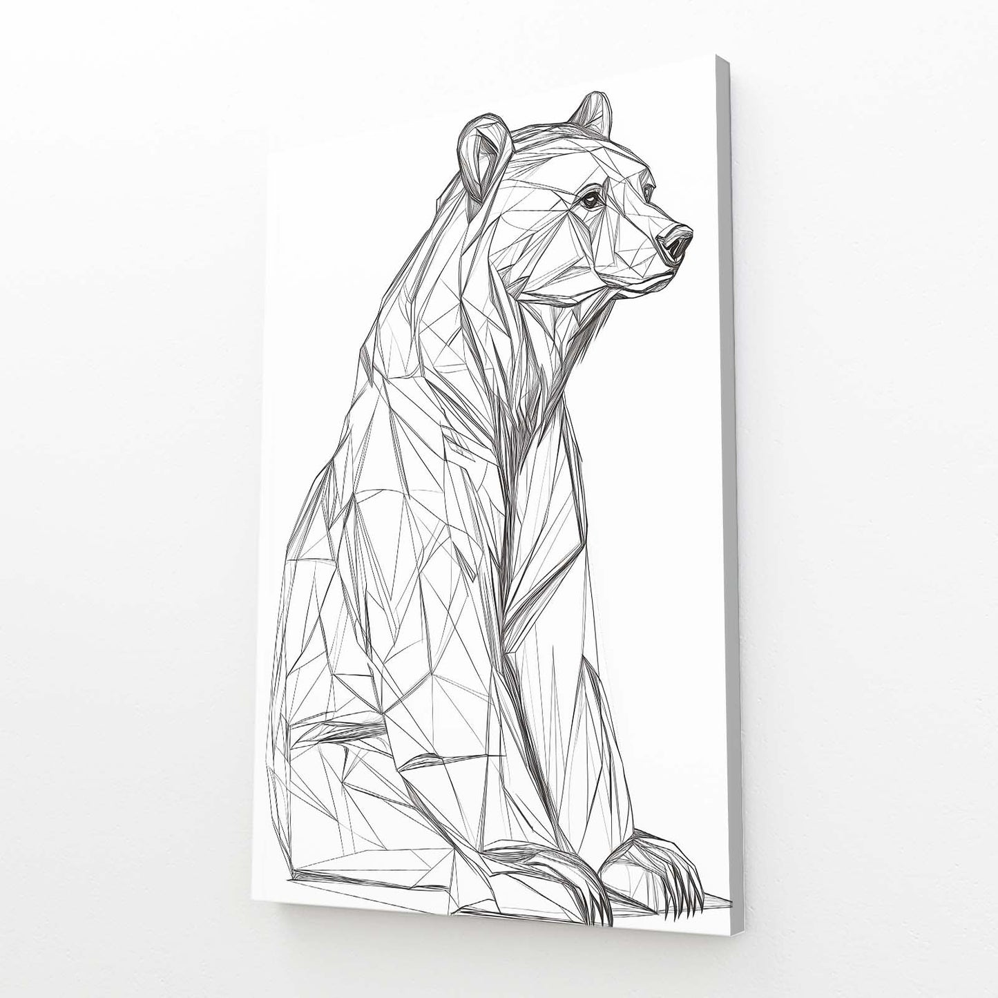Bear Line Art Tattoo