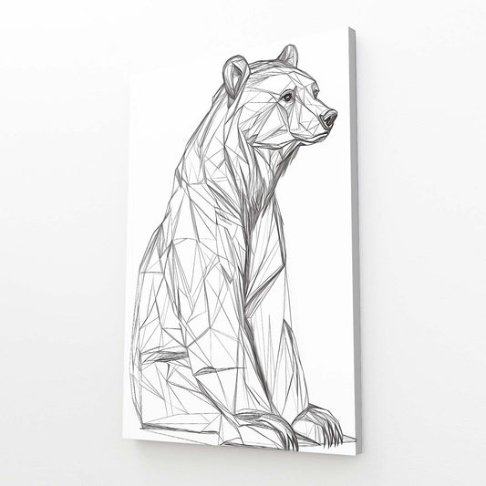 Bear Line Art Tattoo