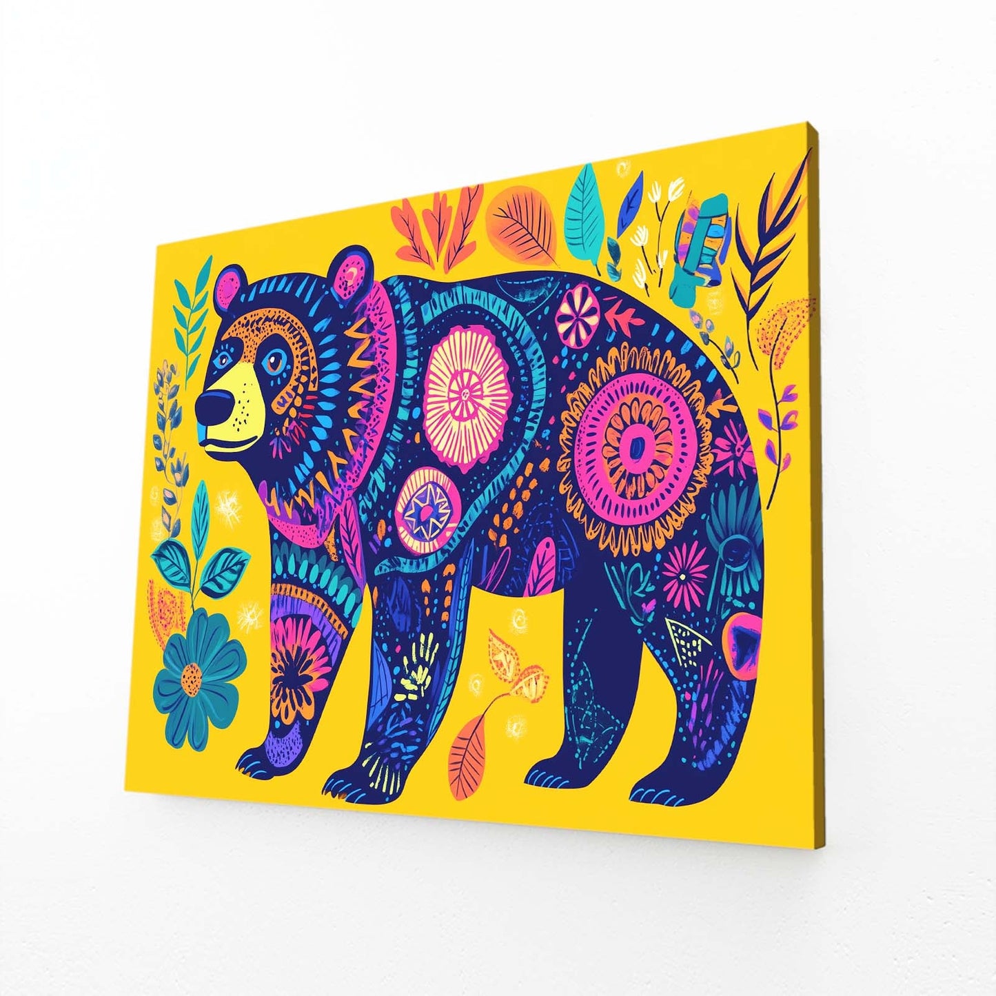 Bear Wall Art Yellow
