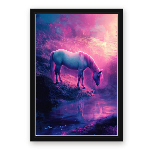 Bedroom Horse Art – with Premium Black wood frame