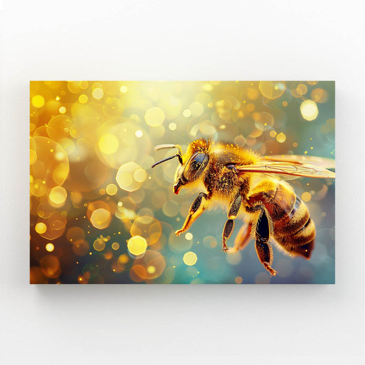 Bee In Golden Aura Art