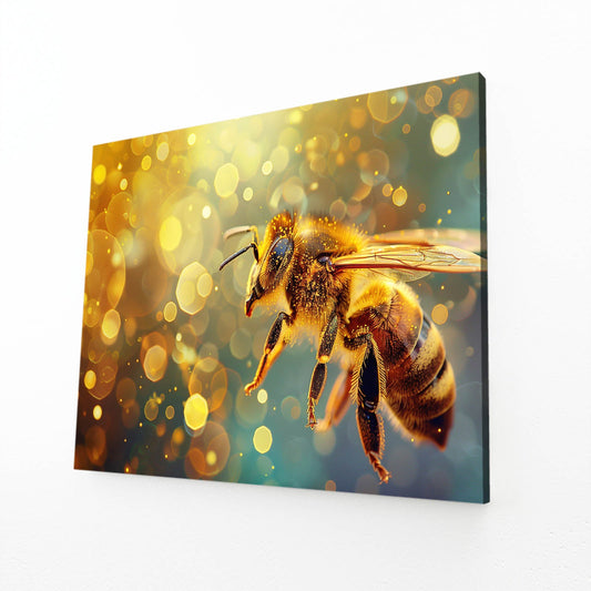 Bee In Golden Aura Art