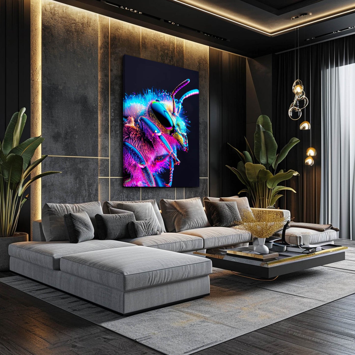 Bee In Neon Art