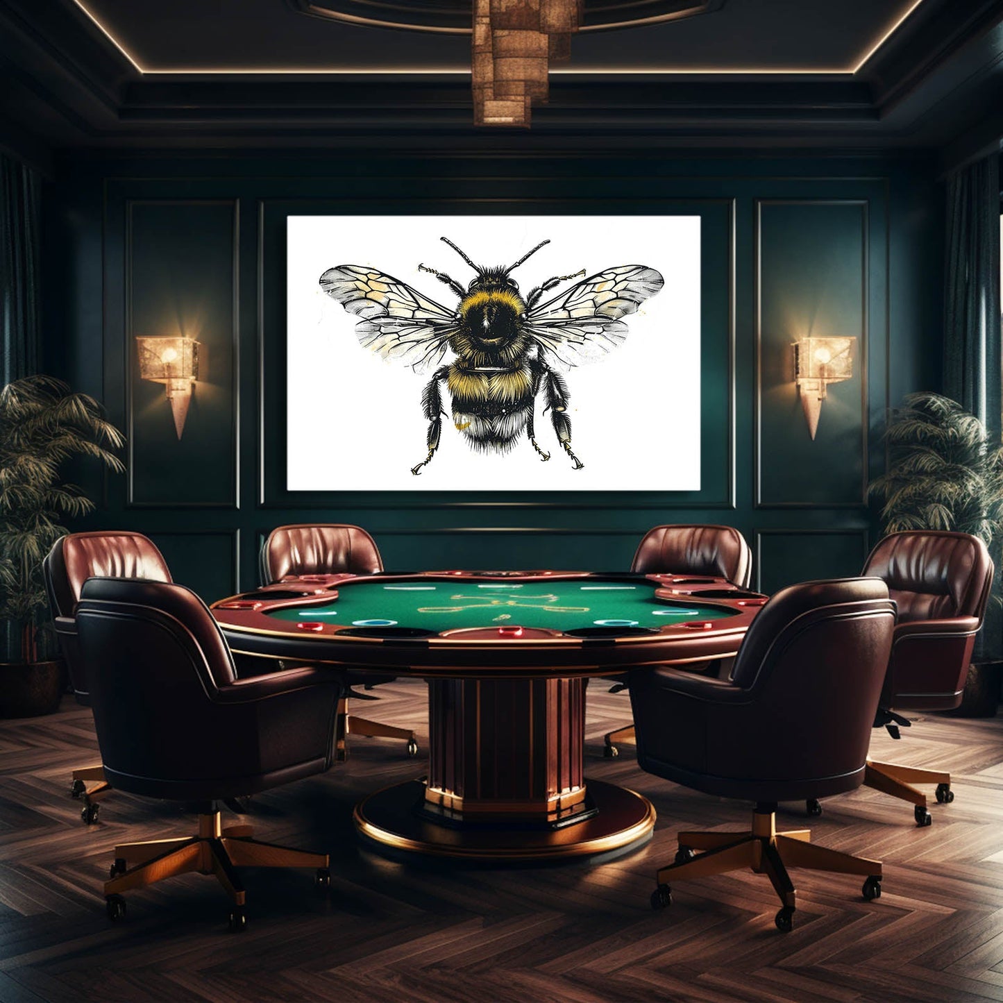Bee Ink Drawing Art