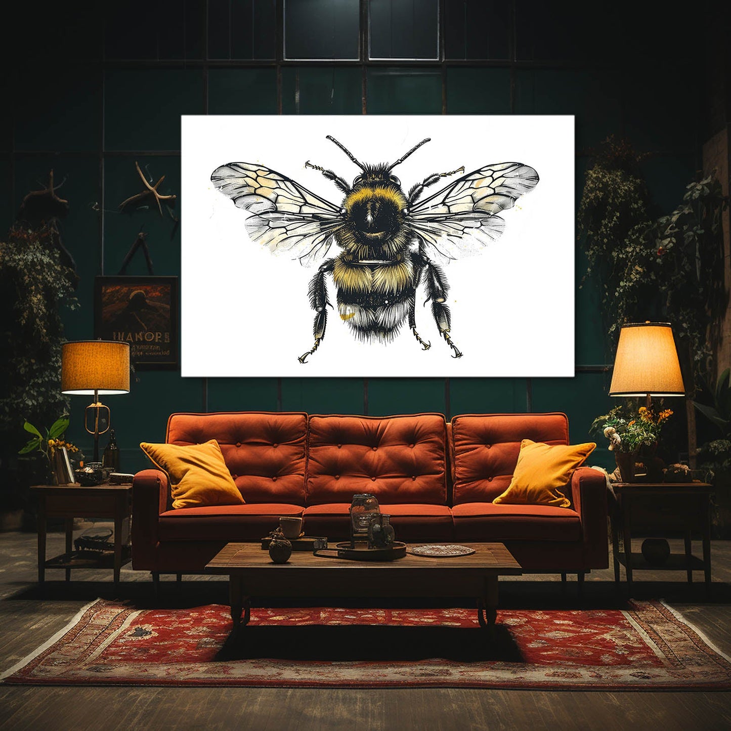 Bee Ink Drawing Art