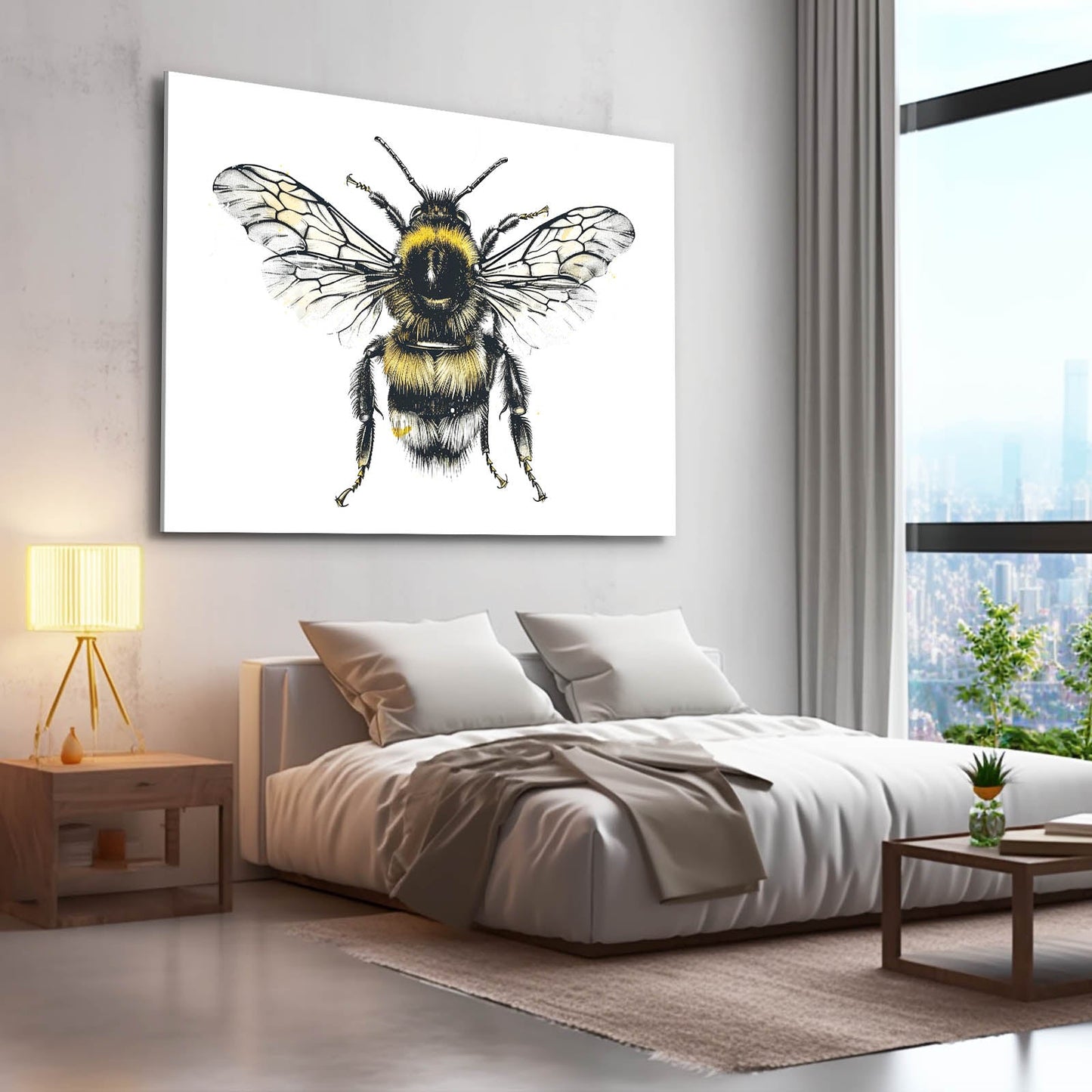 Bee Ink Drawing Art