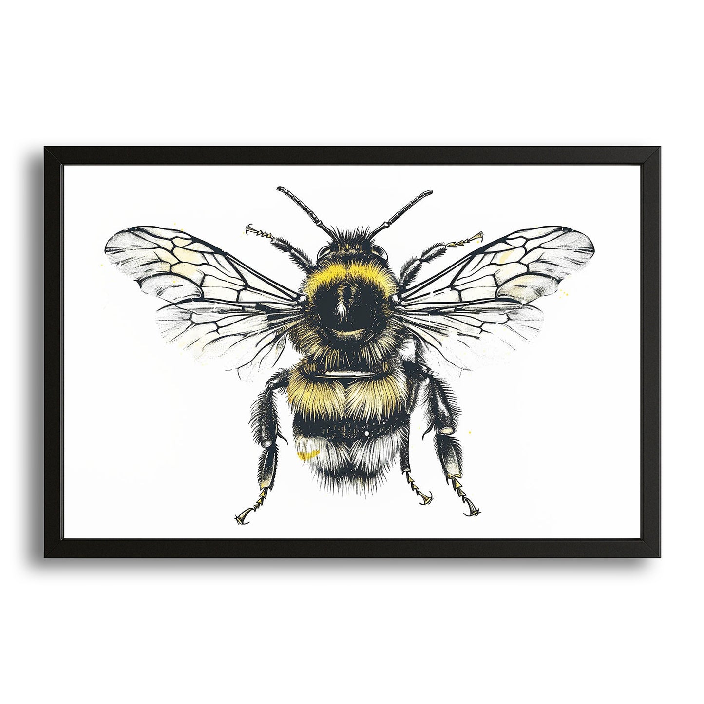 Bee Ink Drawing Art