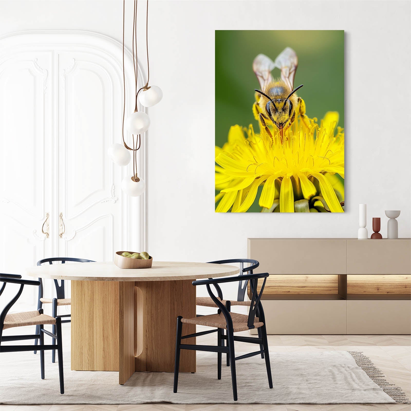 Bee On Dandelion Art