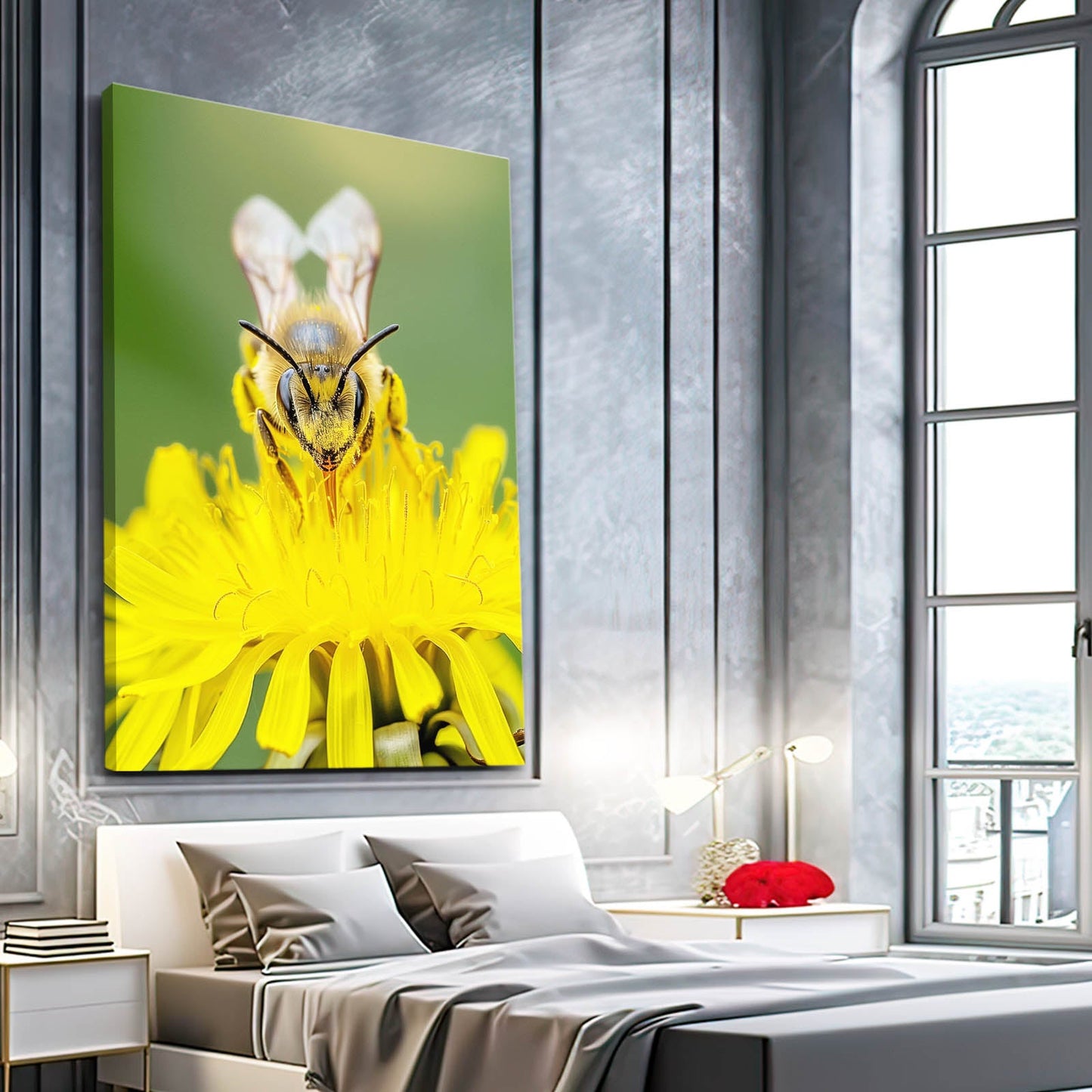 Bee On Dandelion Art