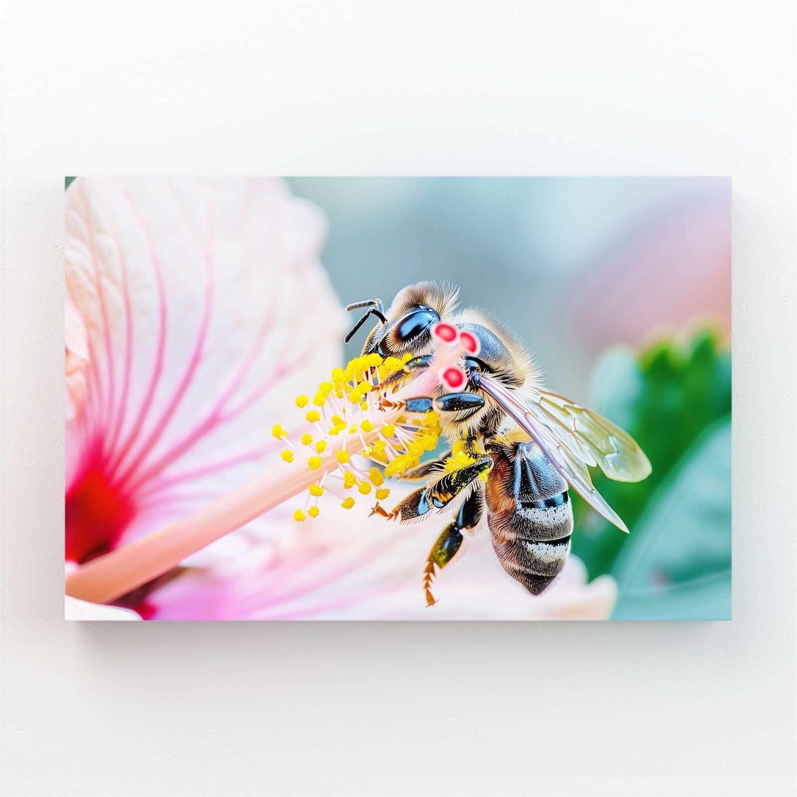 Bee On Hibiscus Art