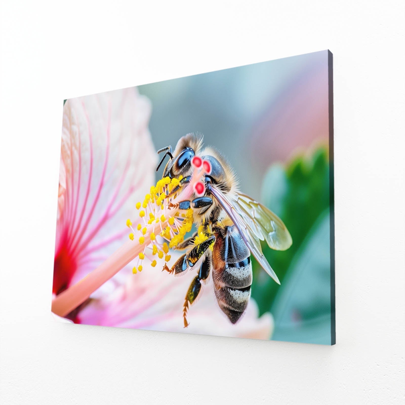 Bee On Hibiscus Art