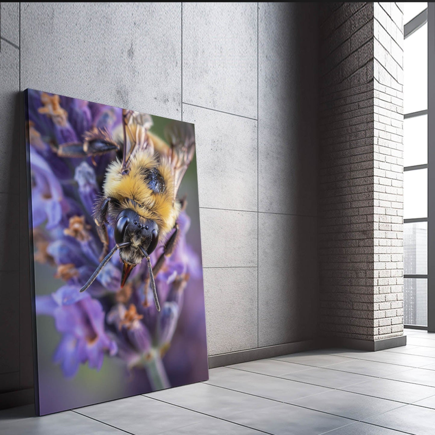 Bee On Lavender Art