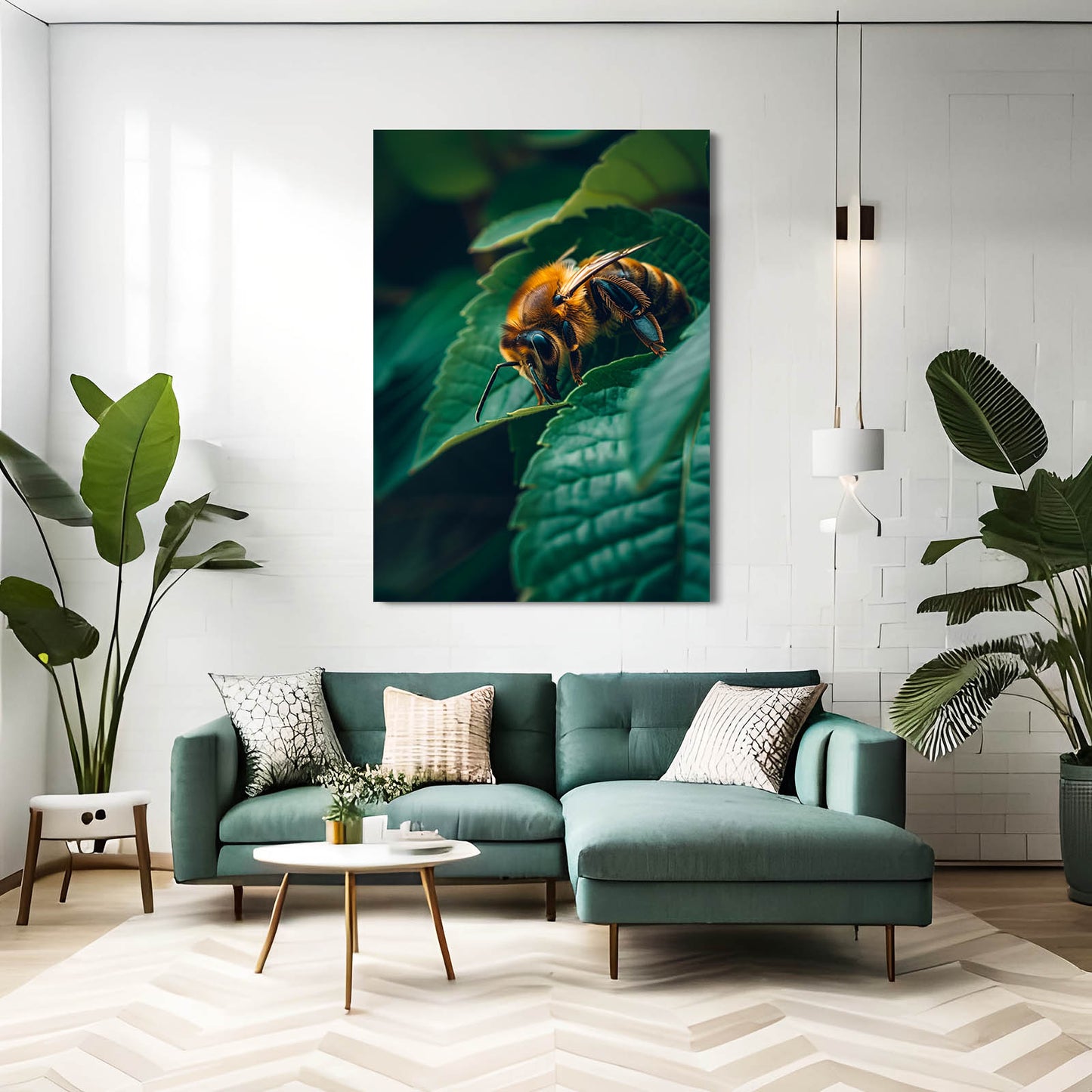 Bee On Leaf Art